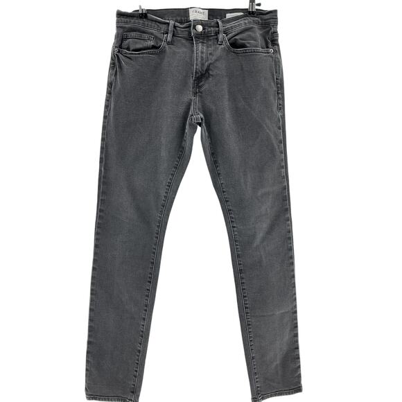 Frame Other - Frame 'L'Homme' Black Cotton Slim Pants Size 33